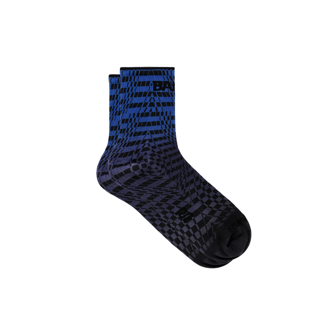 Bandit Lite Run™ Quarter Sock – Undulating Check - Interval Running