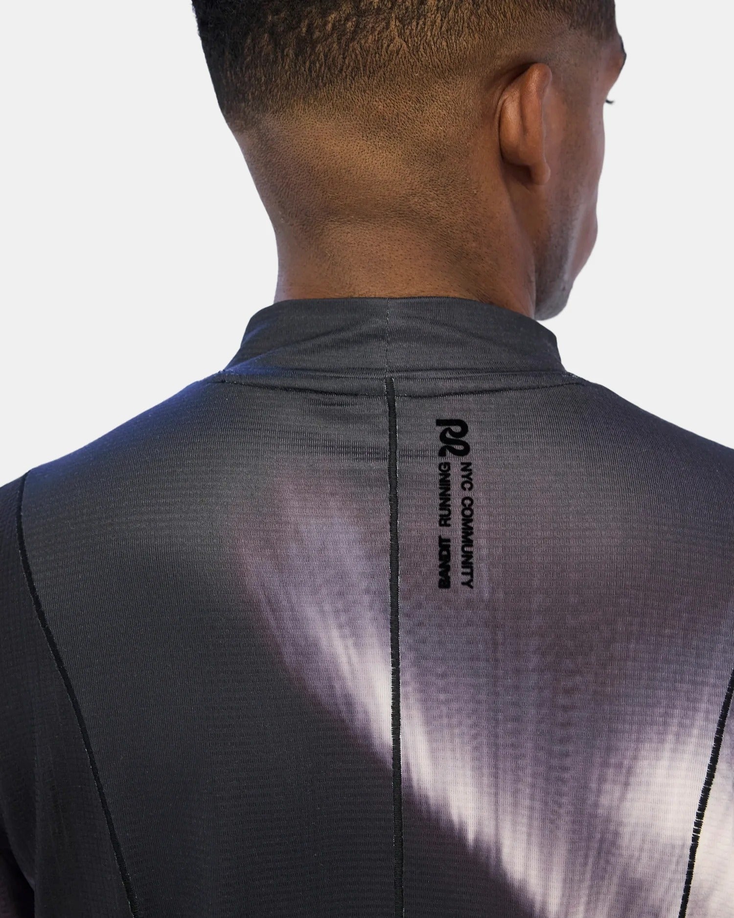 Bandit Men's AuraGrid™ Mockneck Long Sleeve - Haze Multi - Interval Running