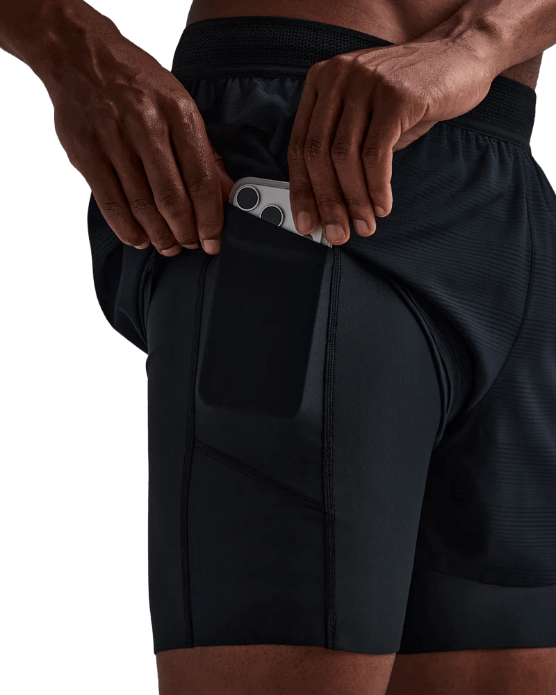 Bandit Men's CoolGrid™ 2-in-1 Run Short - Black - Interval Running