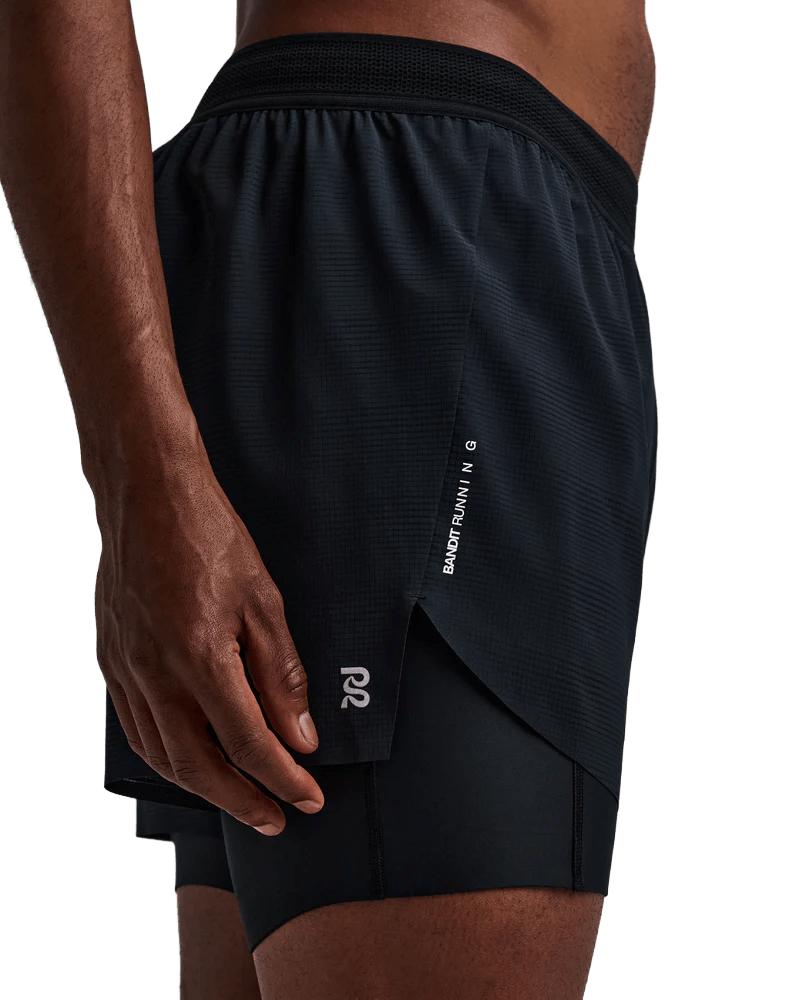 Bandit Men's CoolGrid™ 2-in-1 Run Short - Black - Interval Running