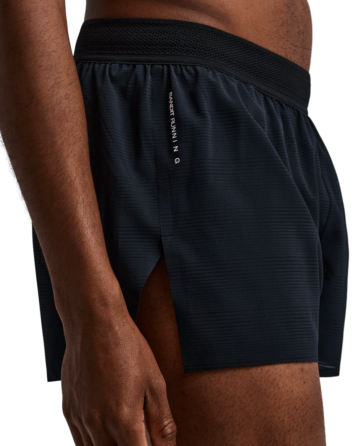 Bandit Men's CoolGrid™ 3" Split Short - Black - Interval Running