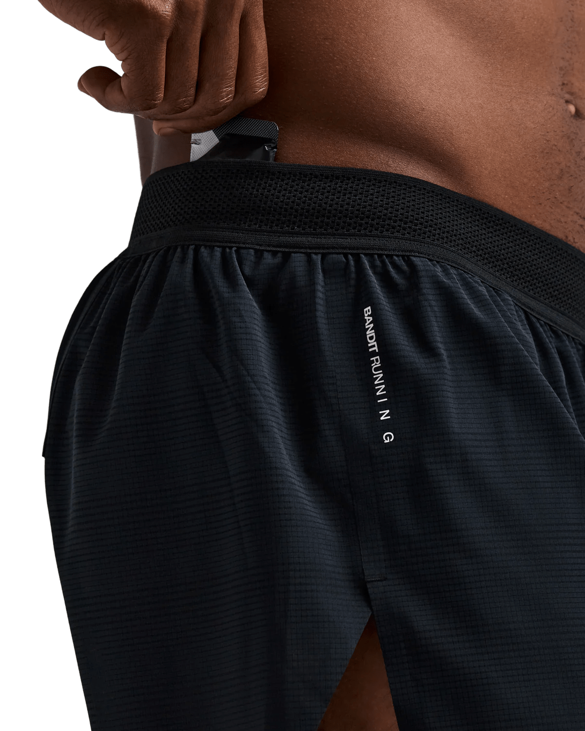 Bandit Men's CoolGrid™ 3" Split Short - Black - Interval Running