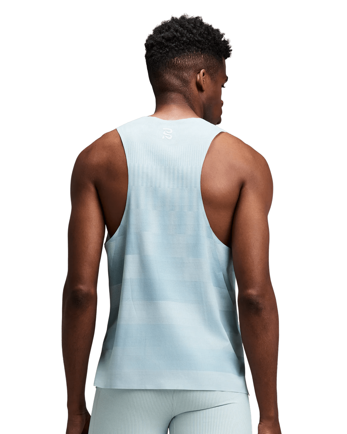 Bandit Men's CoolGrid™ Training Singlet with Flopack™ - Growing Grid - Lagoon / Mist - Interval Running