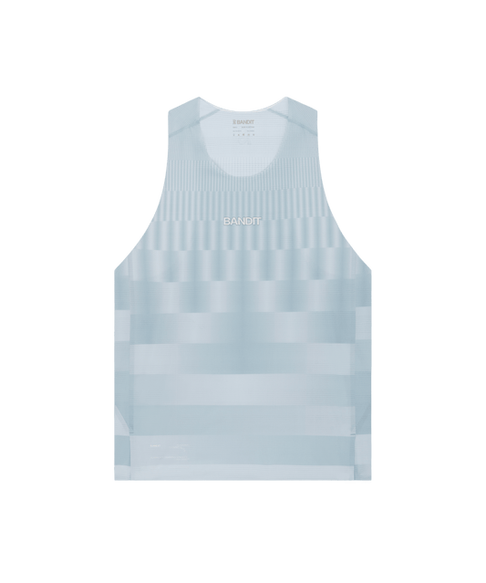 Bandit Men's CoolGrid™ Training Singlet with Flopack™ - Growing Grid - Lagoon / Mist - Interval Running