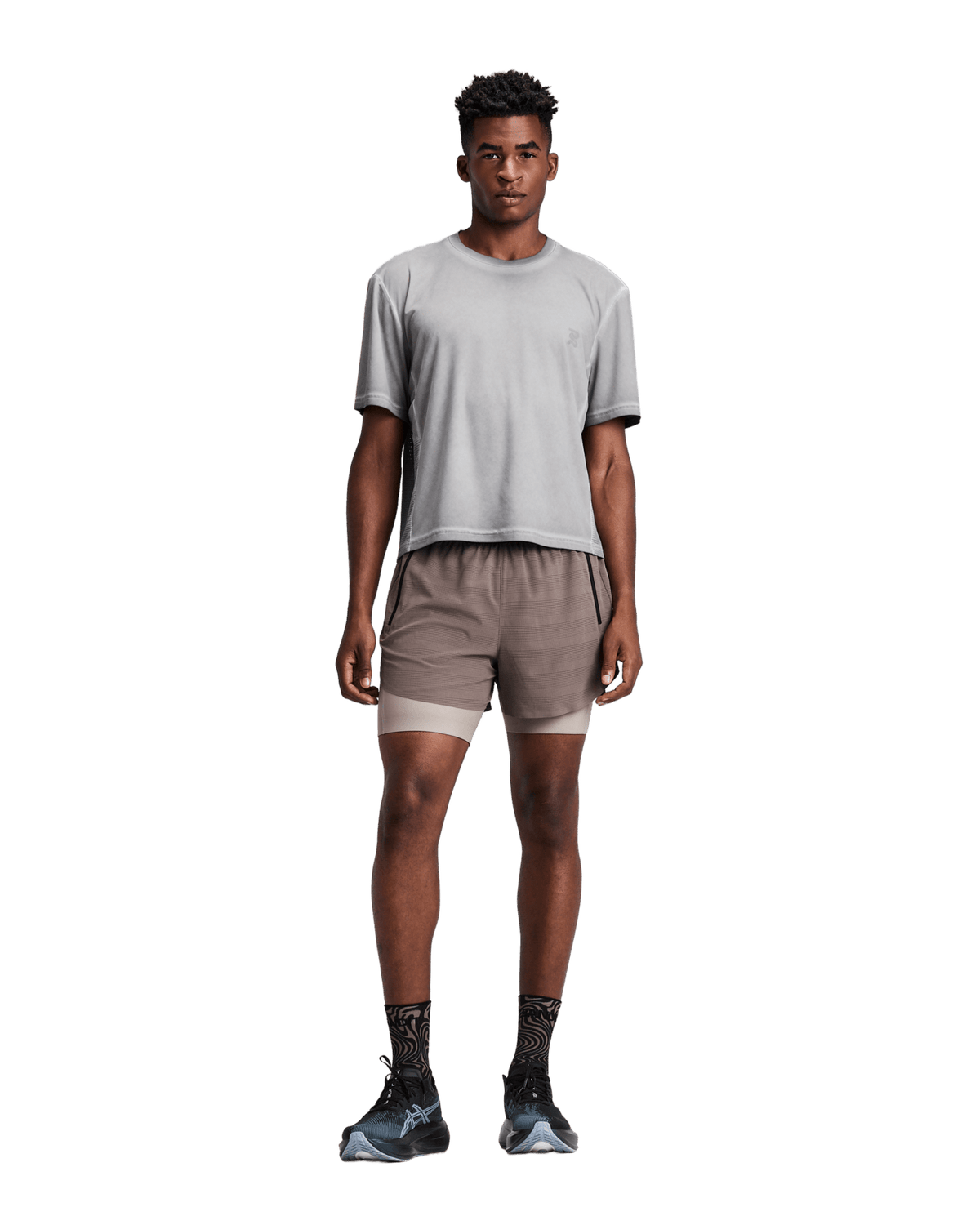 Bandit Men's FrioSoft™ Performance Box Tee – Concrete Taupe - Interval Running