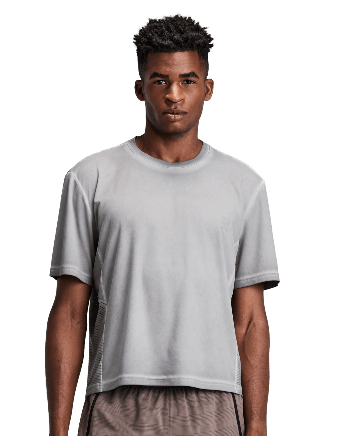 Bandit Men's FrioSoft™ Performance Box Tee – Concrete Taupe - Interval Running