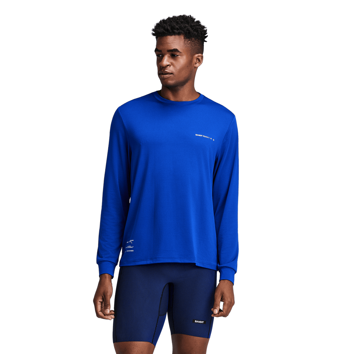 Bandit Men's Micromesh™ Long Sleeve – Bauhaus Blue - Interval Running