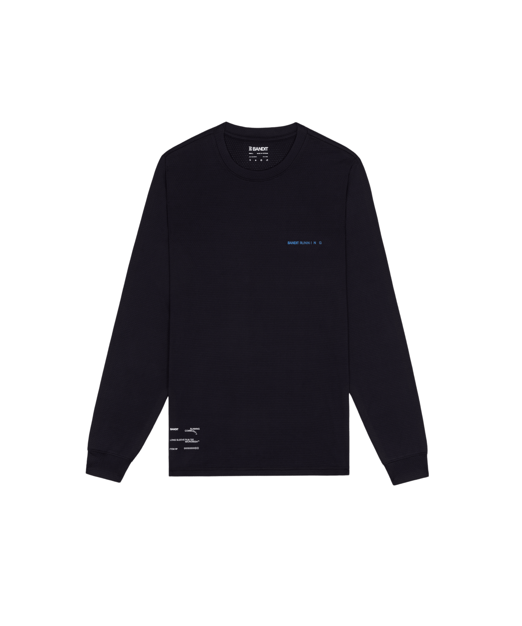 Bandit Men's Micromesh™ Long Sleeve – Black - Interval Running