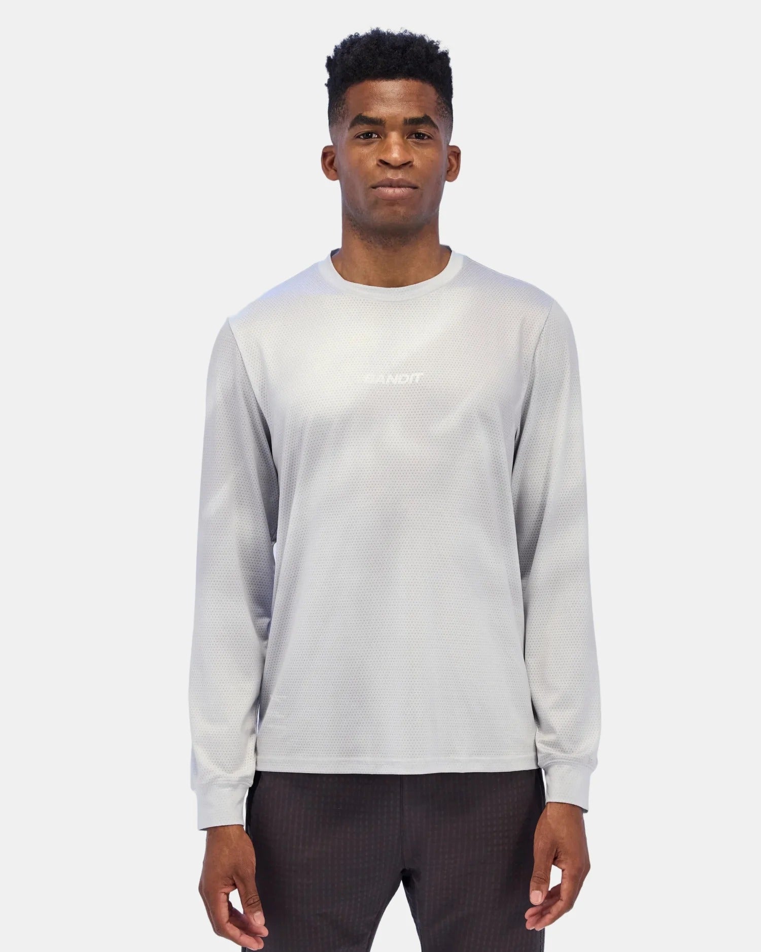 Bandit Men's Micromesh™ Long Sleeve Tee - Ash Gradient - Interval Running