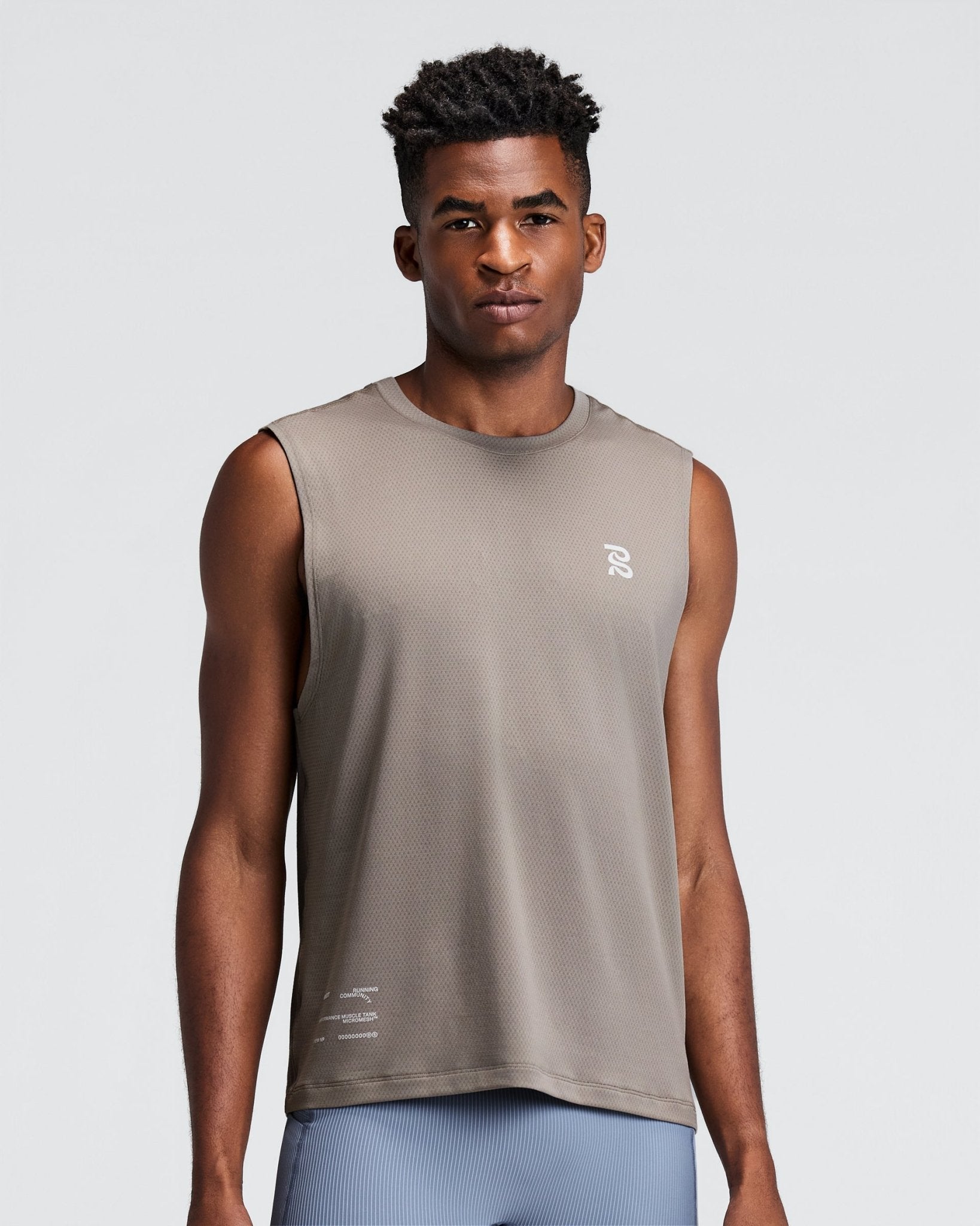 Bandit Men's Micromesh™ Run Tank – Concrete Taupe - Interval Running