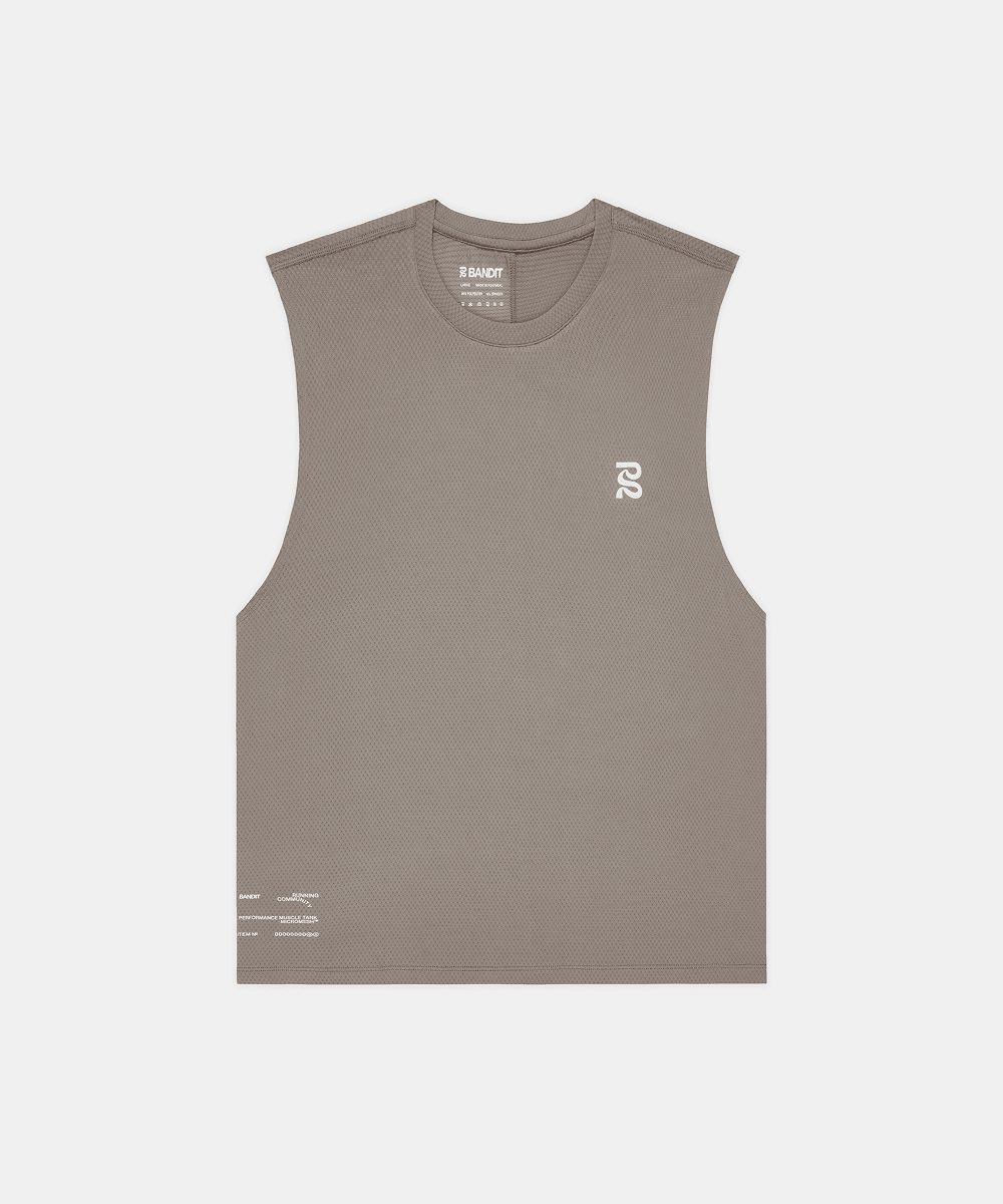 Bandit Men's Micromesh™ Run Tank – Concrete Taupe - Interval Running