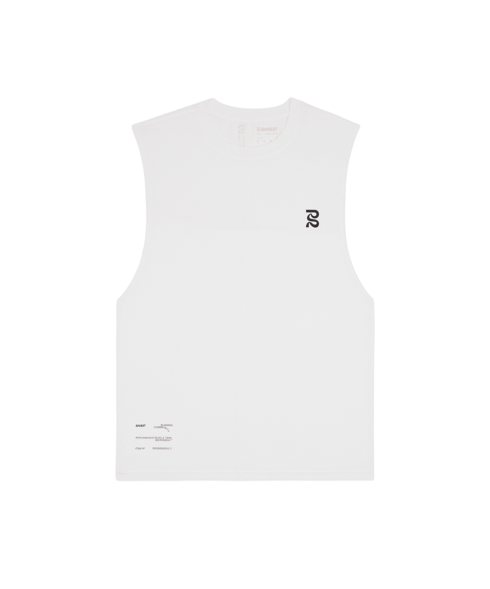 Bandit Men's Micromesh™ Run Tank – White - Interval Running