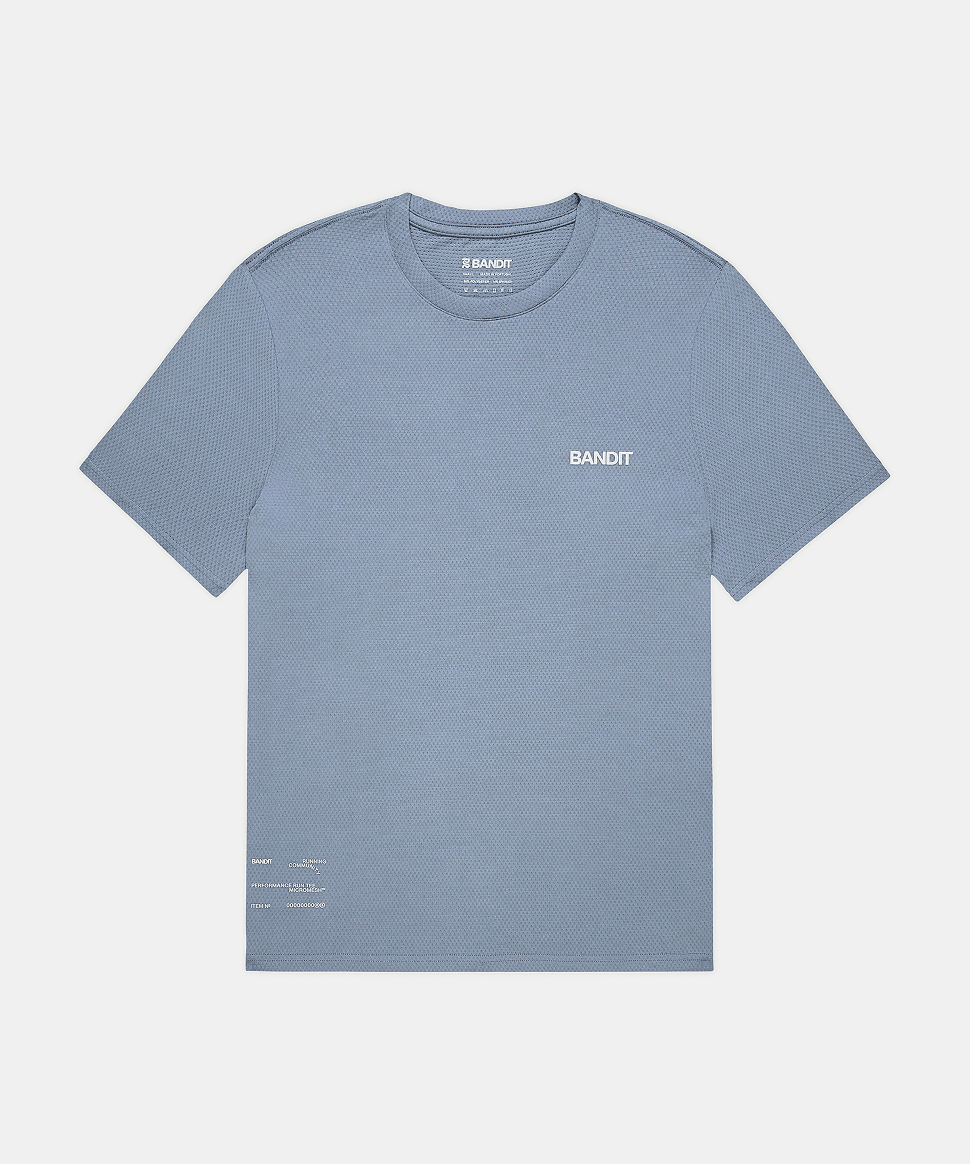 Bandit Men's Micromesh™ Run Tee – Steel Horizon - Interval Running