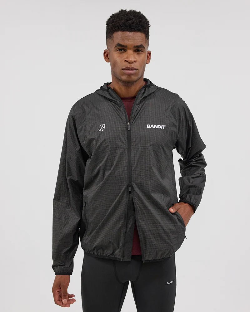 Bandit Men's RoccaRip™ Windbreaker Jacket - Black - Interval Running