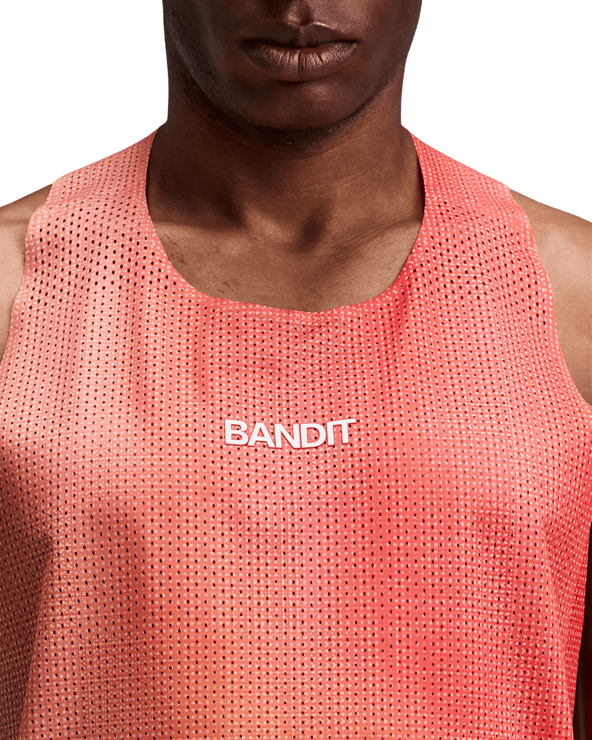 Bandit Men's Shredder™ Race Singlet with Flopack™ - Linear Gradient - Poppy / Copal - Interval Running