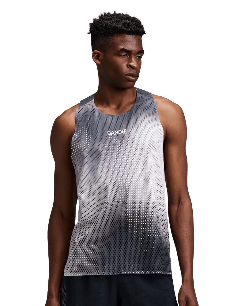 Bandit Men's Shredder™ Race Singlet with Flopack™ - Slate Multi - Interval Running