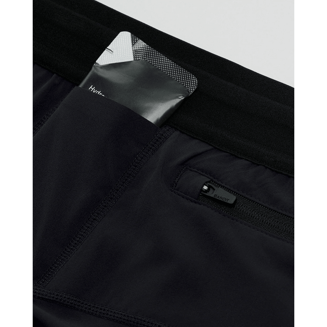 Bandit Men's SoLite™ 5 Pocket Half Tights - Black - Interval Running