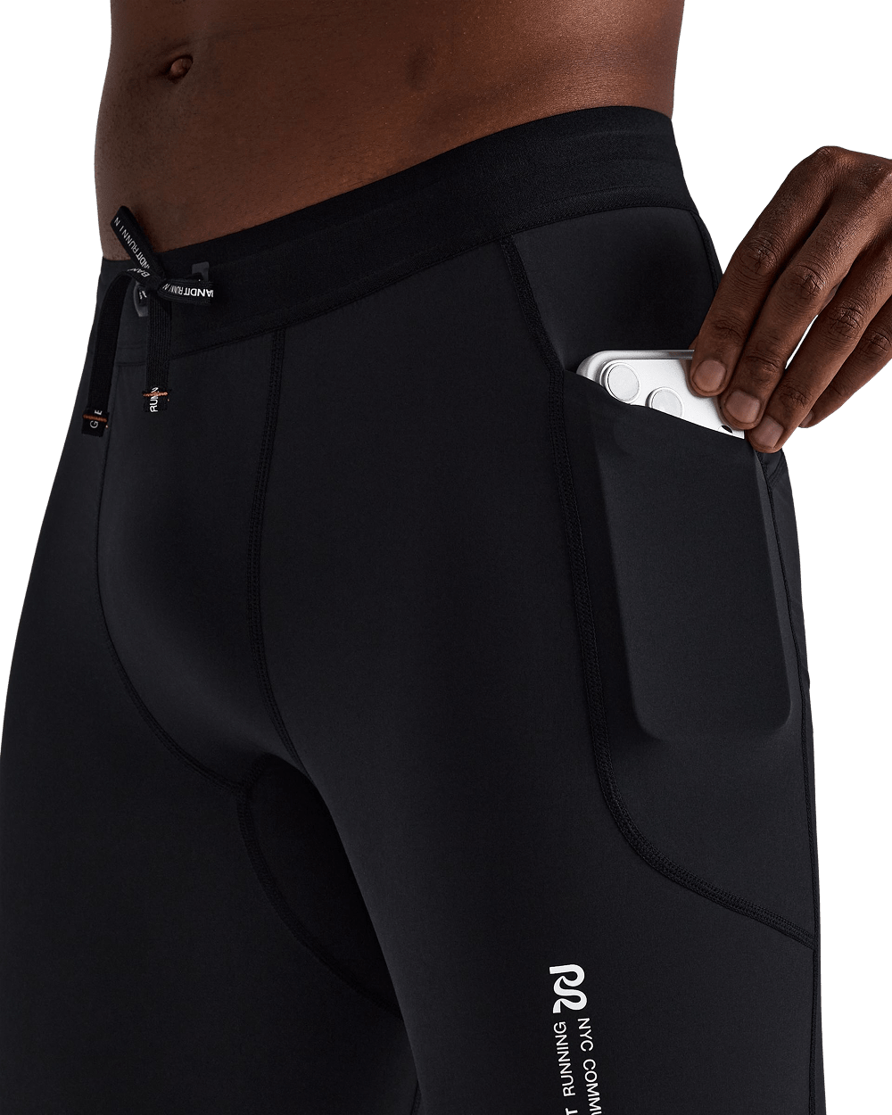 Bandit Men's SoLite™ 5 Pocket Half Tights – Black - Interval Running