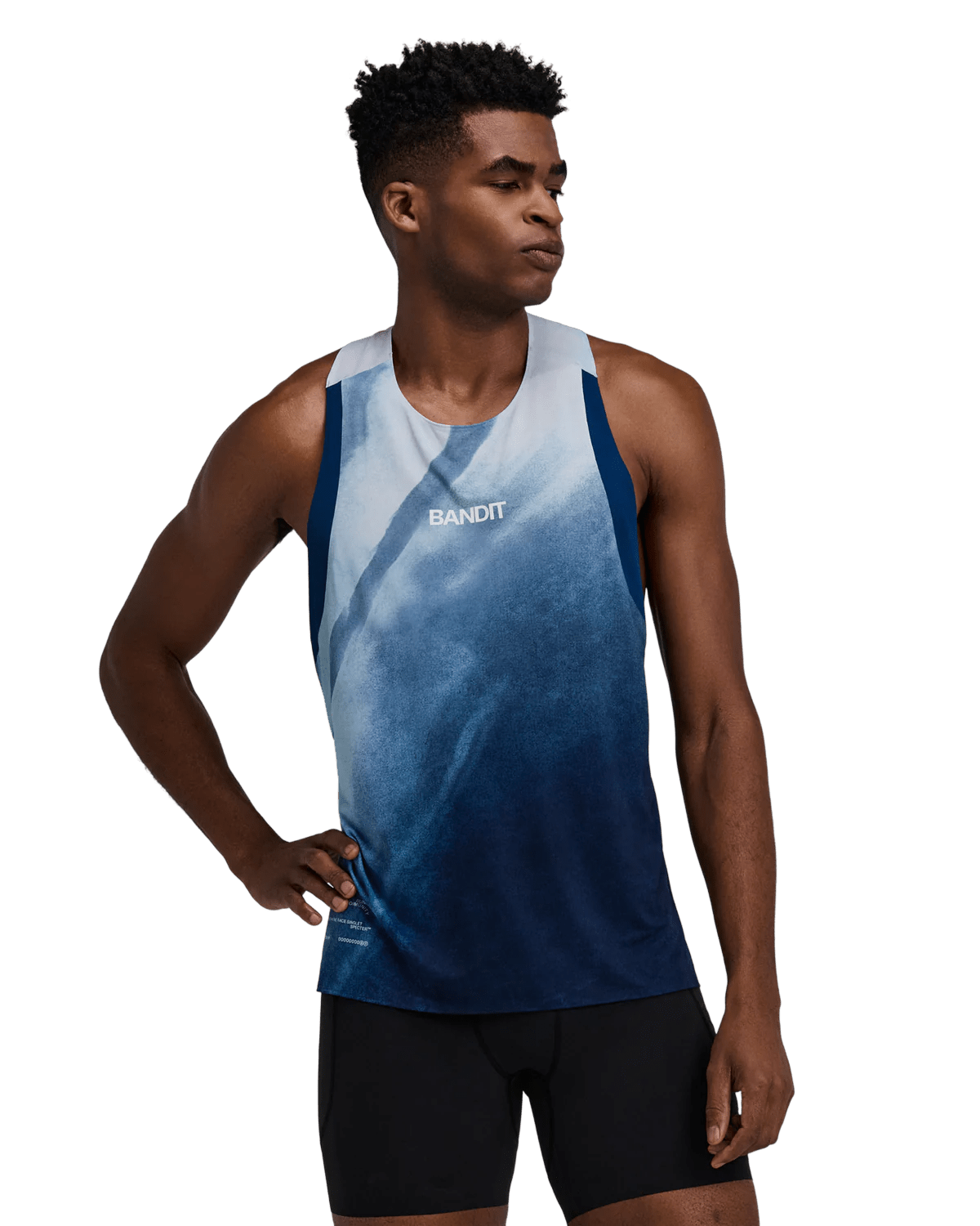 Bandit Men's Specter™ Race Singlet - Undertow Ink Blue - Interval Running