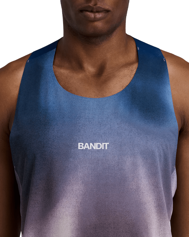 Bandit Men's Specter™ Shorty Race Singlet - Flow State Aegean Multi - Interval Running
