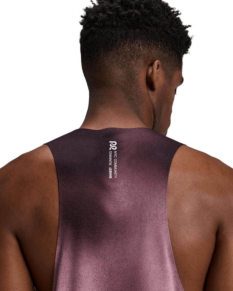 Bandit Men's Specter™ Shorty Race Singlet - Flow State Mahogany Multi - Interval Running