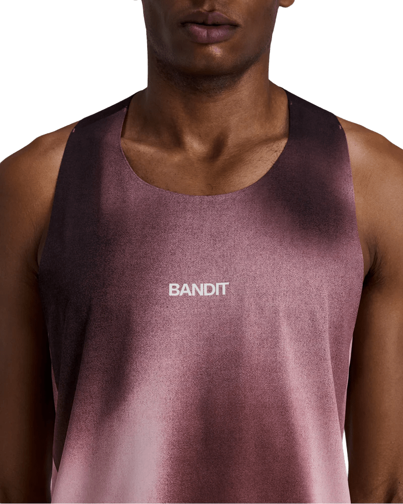 Bandit Men's Specter™ Shorty Race Singlet - Flow State Mahogany Multi - Interval Running