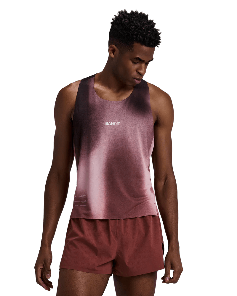 Bandit Men's Specter™ Shorty Race Singlet - Flow State Mahogany Multi - Interval Running