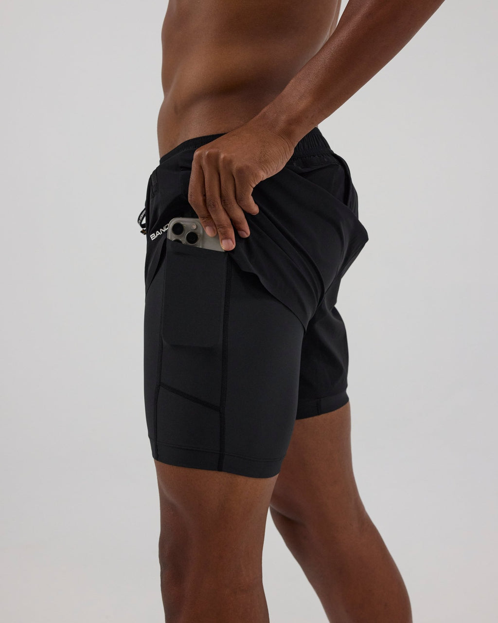 Bandit Men's Vento™ 2 - In - 1 Run Short - Black - Interval Running