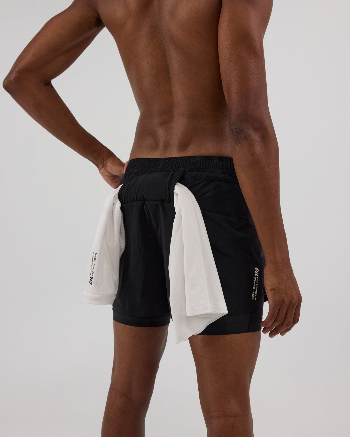 Bandit Men's Vento™ 2 - In - 1 Run Short - Black - Interval Running