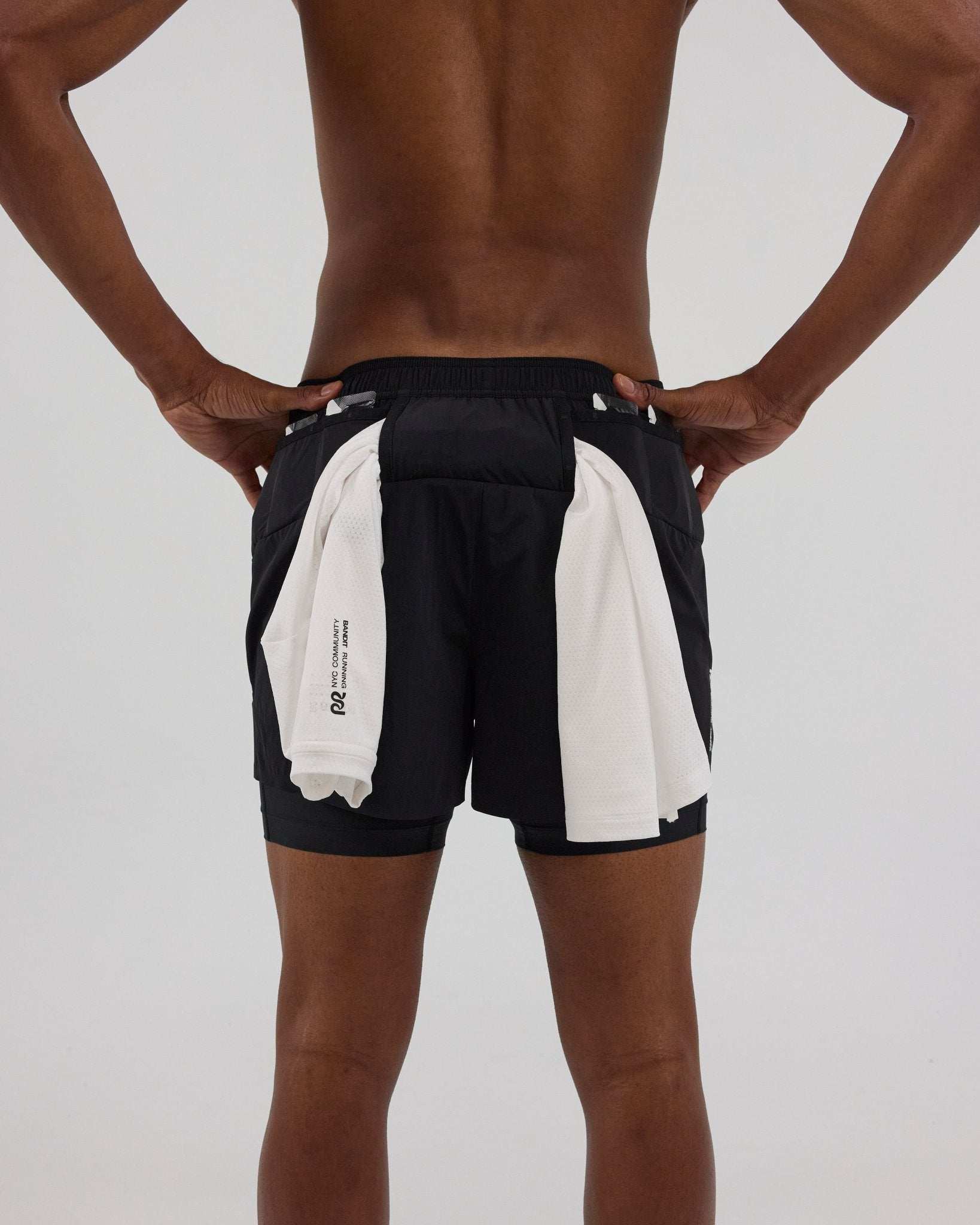 Bandit Men's Vento™ 2 - In - 1 Run Short - Black - Interval Running