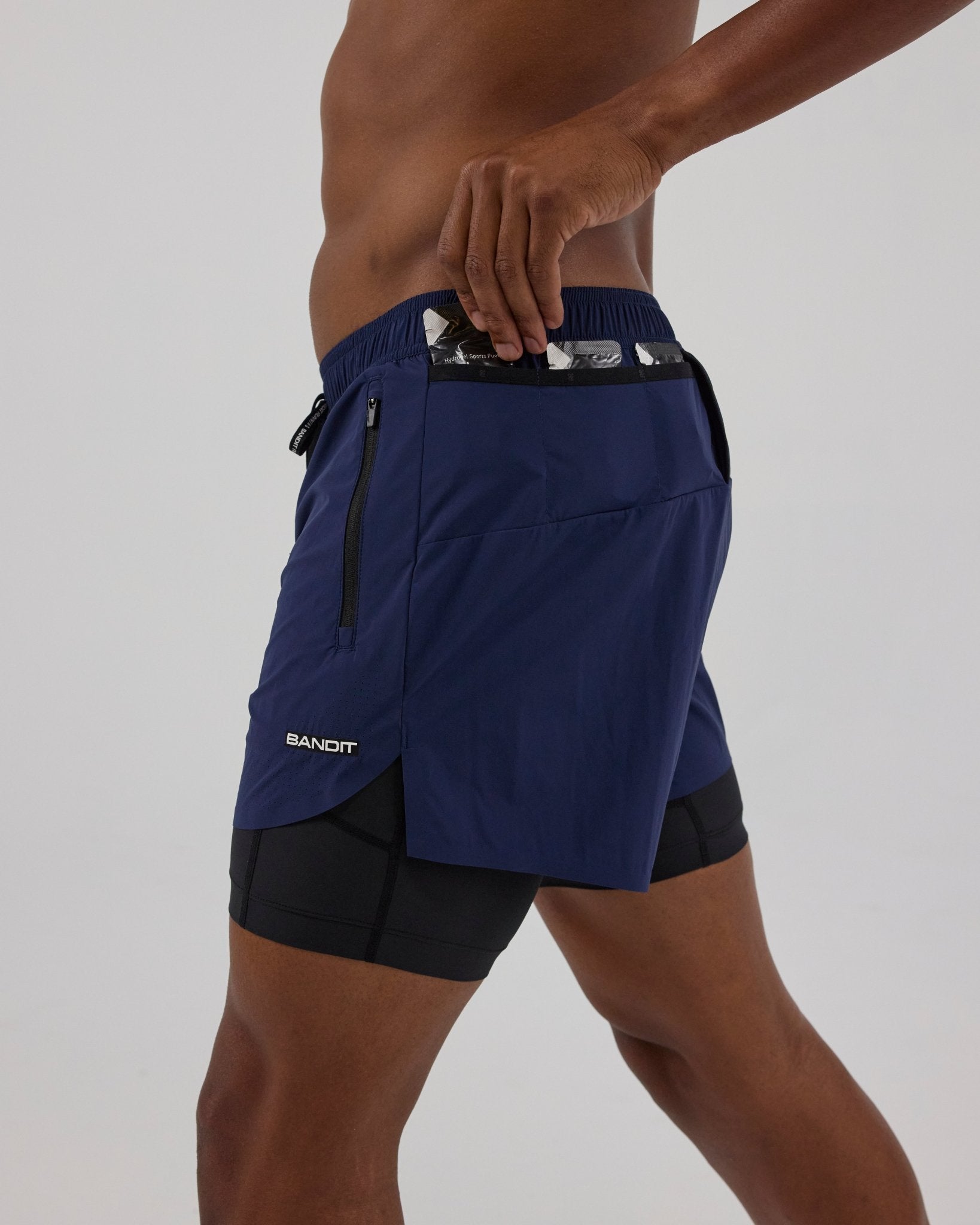 Bandit Men's Vento™ 2-In-1 Run Short - NY Navy – Interval Running