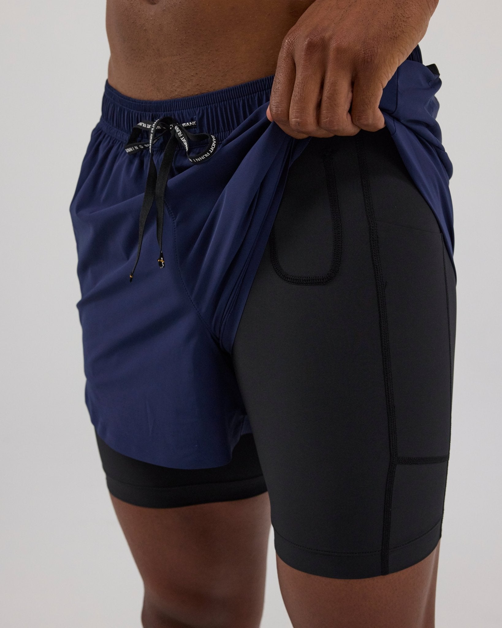 Bandit Men's Vento™ 2-In-1 Run Short - NY Navy – Interval Running