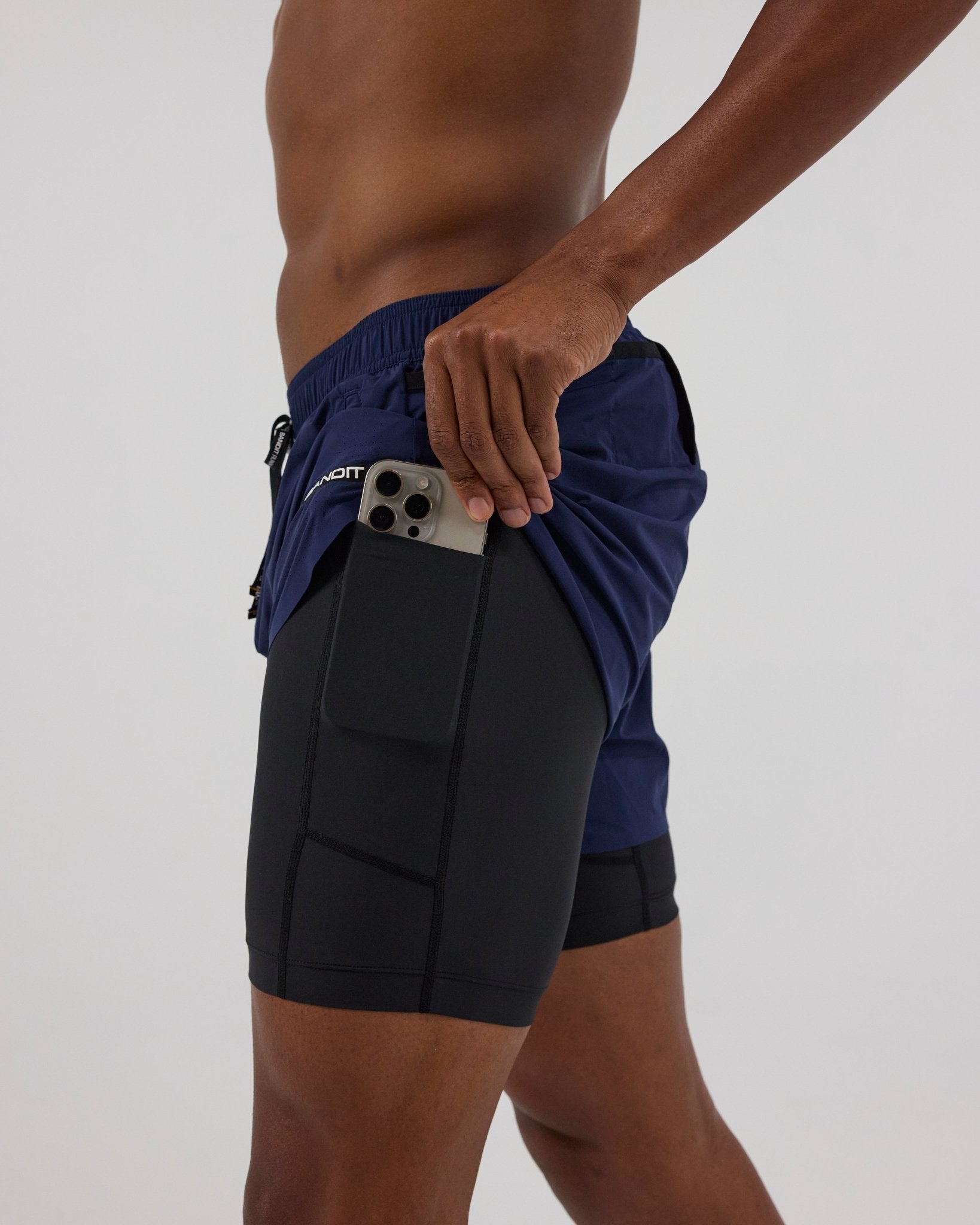 Bandit Men's Vento™ 2-In-1 Run Short - NY Navy – Interval Running
