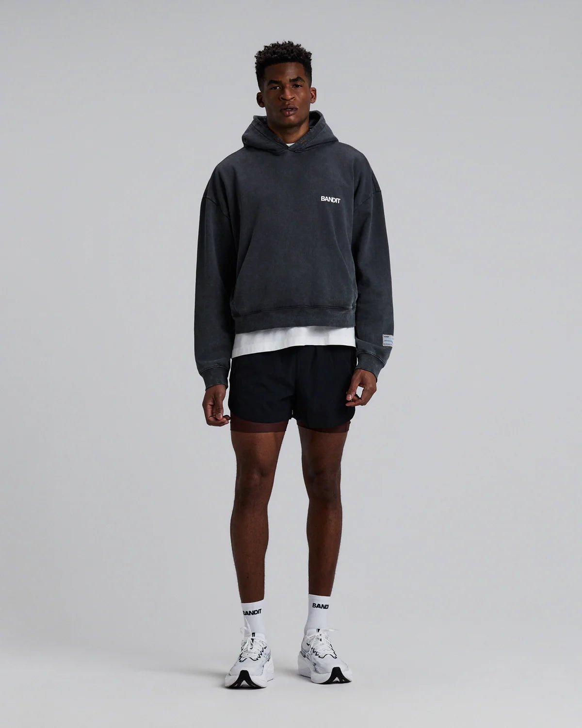 Bandit Men's Vento™ Next Gen 2 - In - 1 Run Short - Black / Cacao - Interval Running