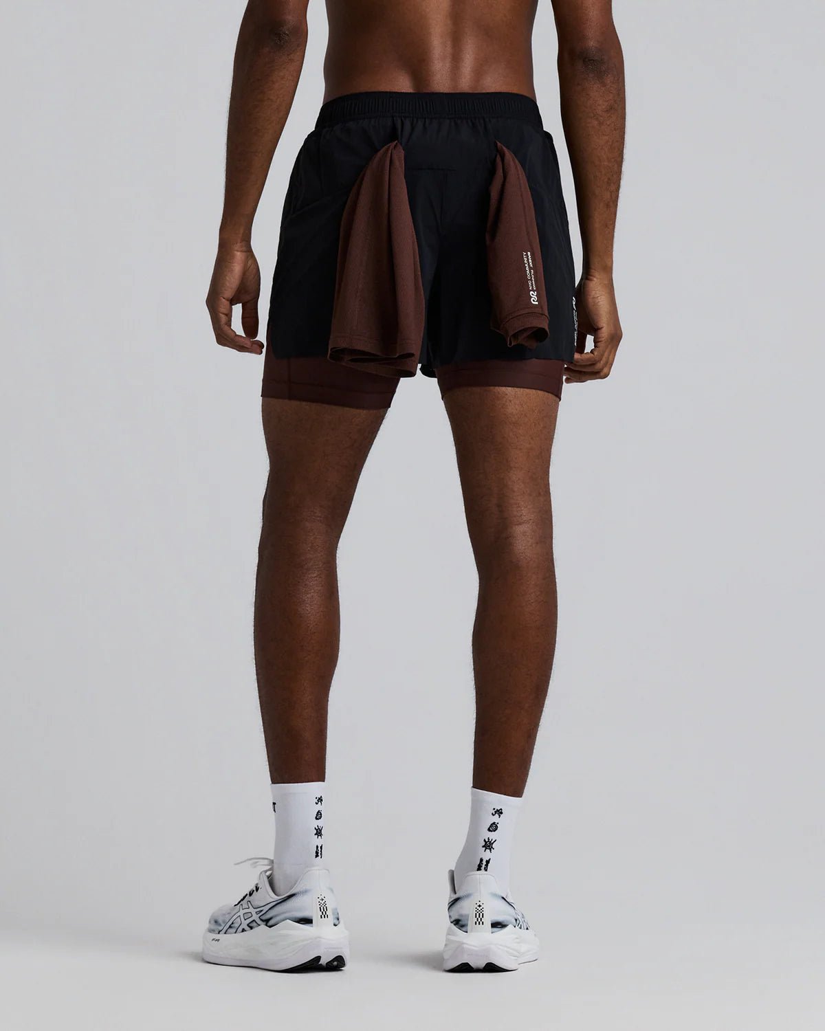 Bandit Men's Vento™ Next Gen 2 - In - 1 Run Short - Black / Cacao - Interval Running