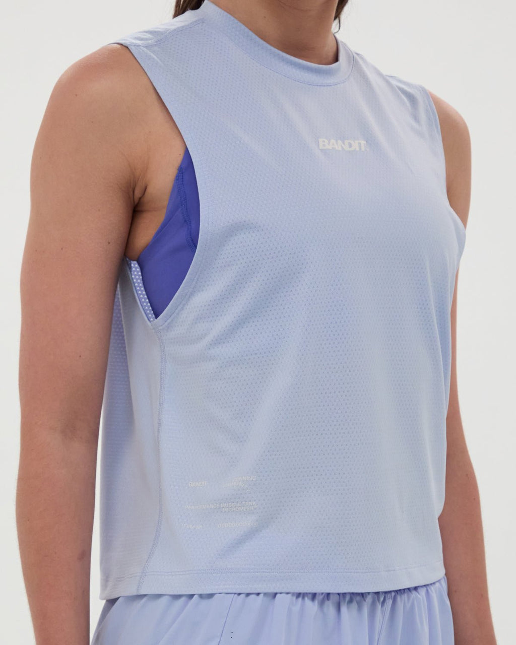 Bandit Micromesh™ Women's Run Tank - Breeze Blue - Interval Running