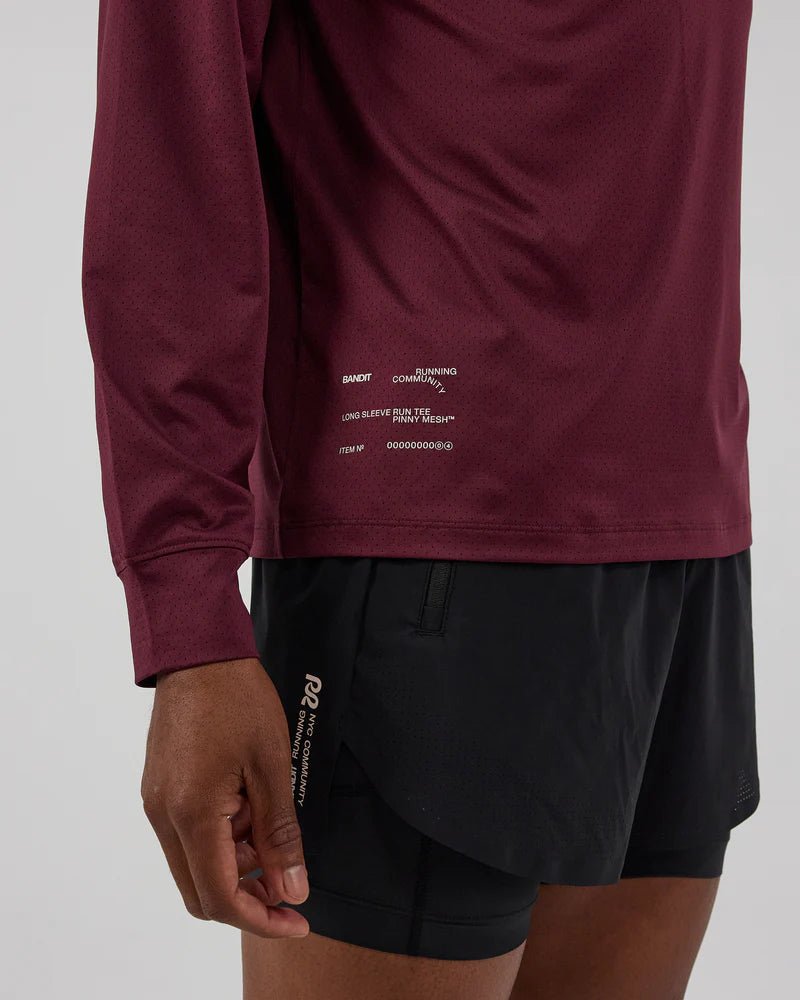 Bandit NanoMesh™ Abstract Floral Long Sleeve - Fig - Interval Running