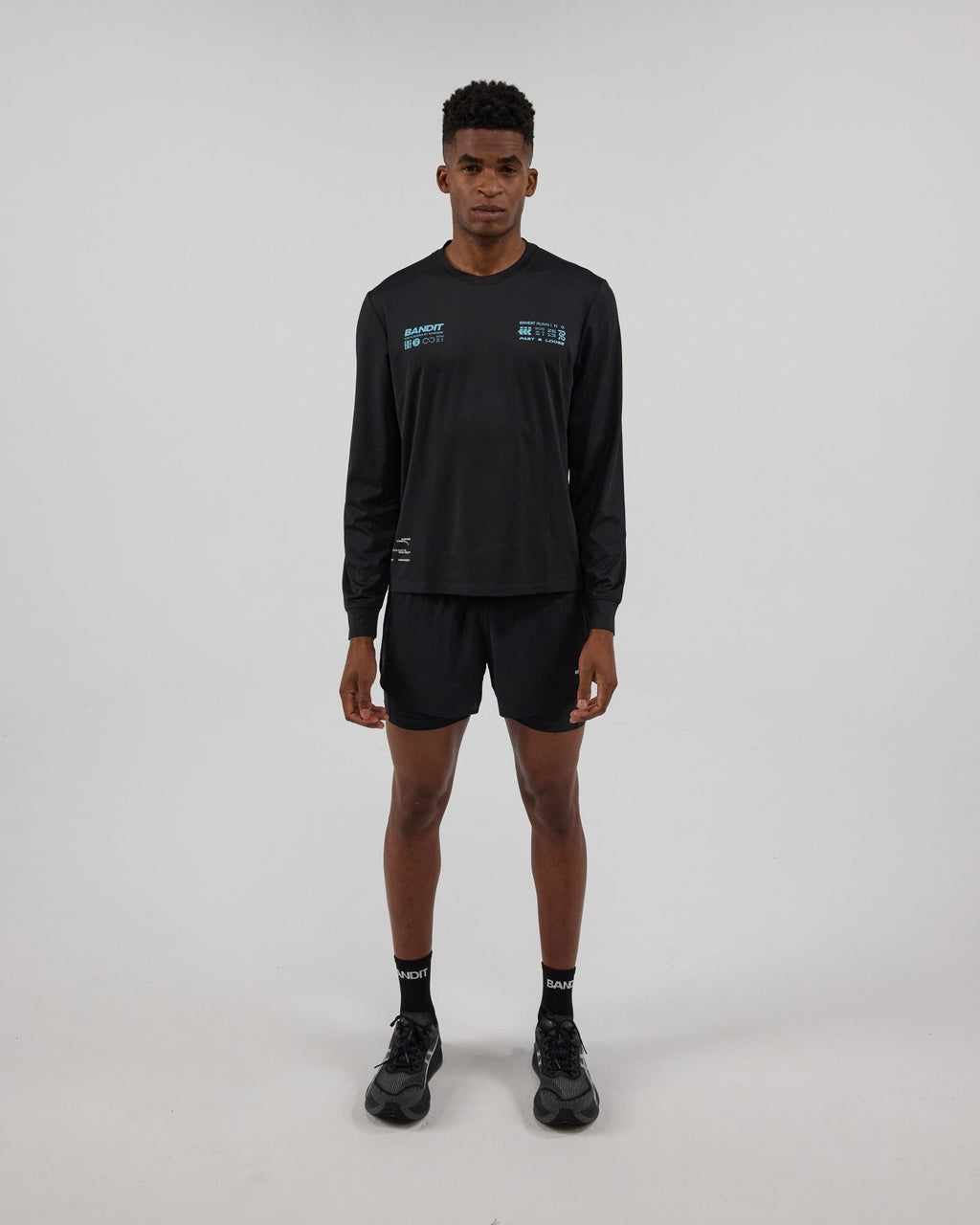Bandit NanoMesh™ Infographic Long Sleeve - Black - Interval Running