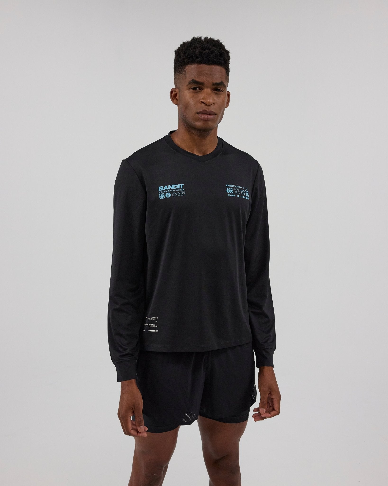 Bandit NanoMesh™ Infographic Long Sleeve - Black - Interval Running
