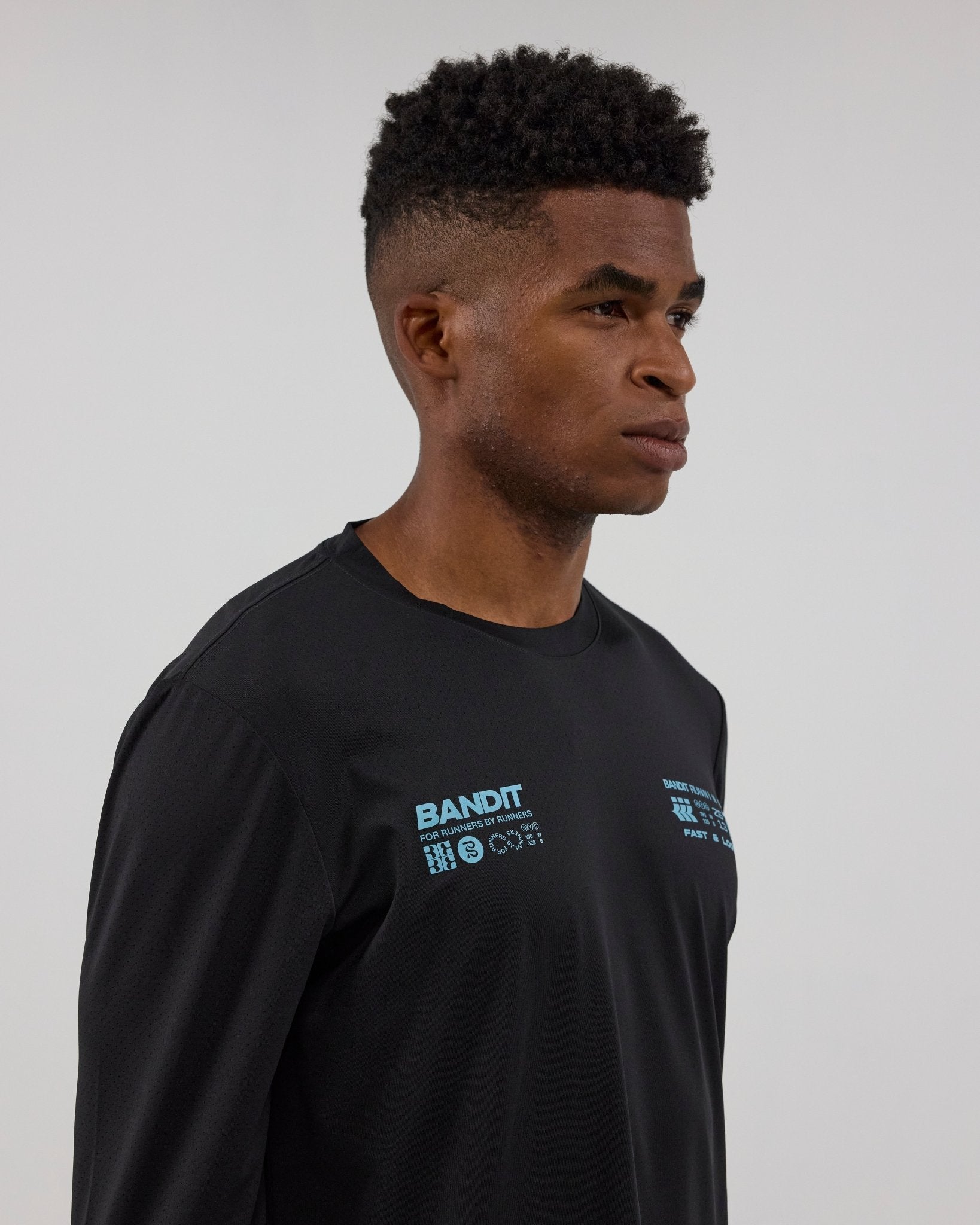 Bandit NanoMesh™ Infographic Long Sleeve - Black - Interval Running