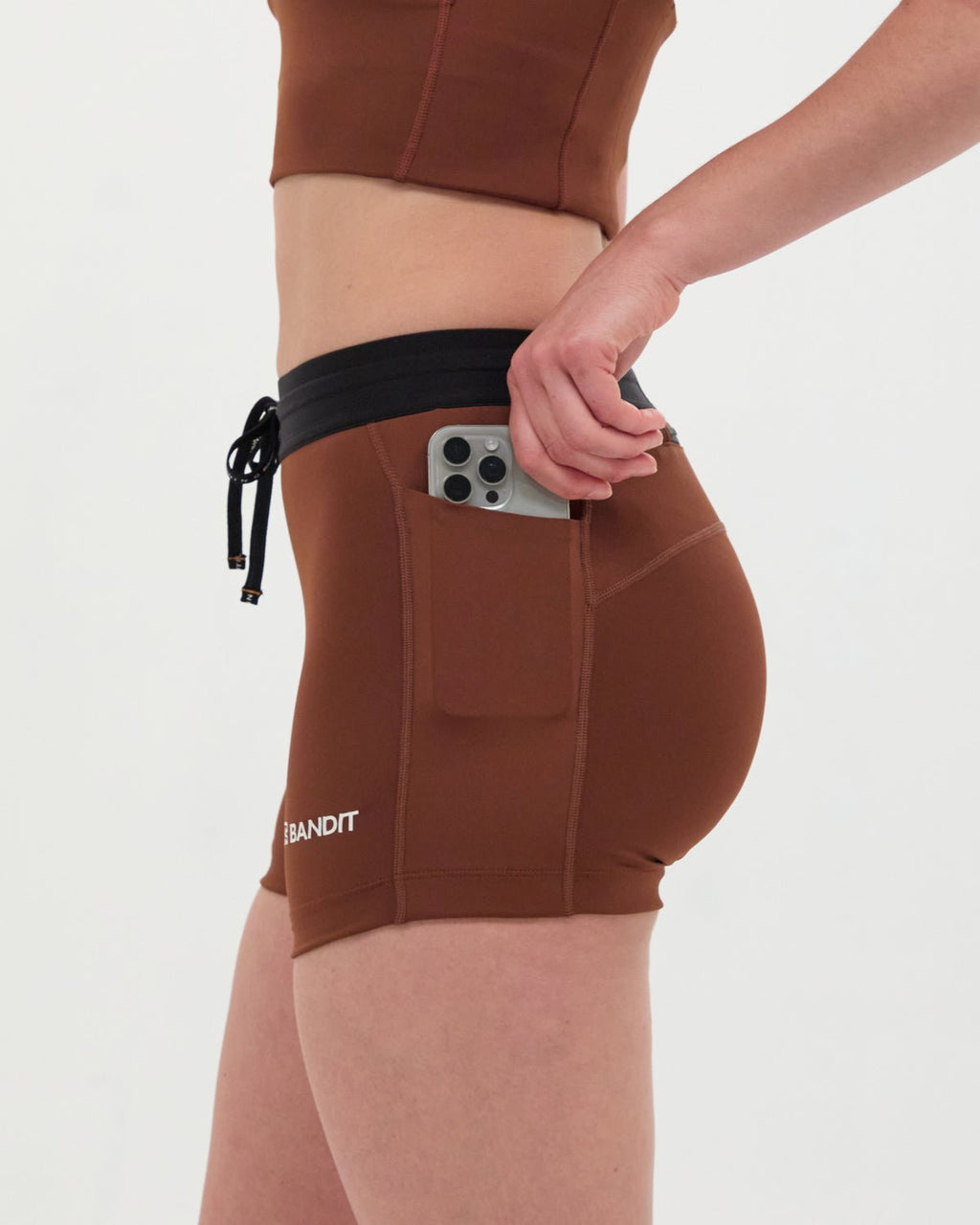 Bandit Stamina™ 3" Women's Compression Shorts - Coffee Bean - Interval Running