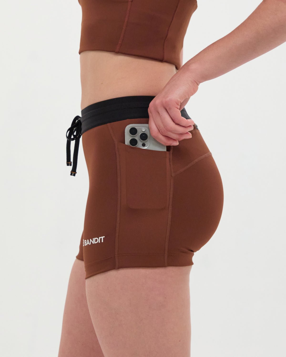 Bandit Stamina™ 3" Women's Compression Shorts - Coffee Bean - Interval Running