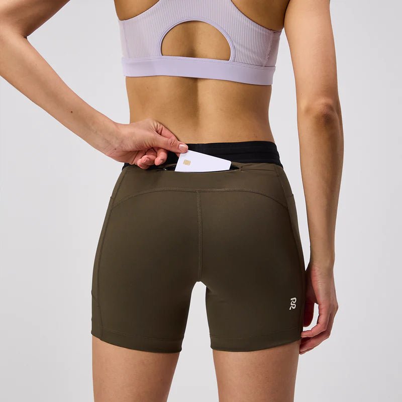 Bandit Stamina™ 5" Women's Compression Shorts - Dark Fatigue - Interval Running