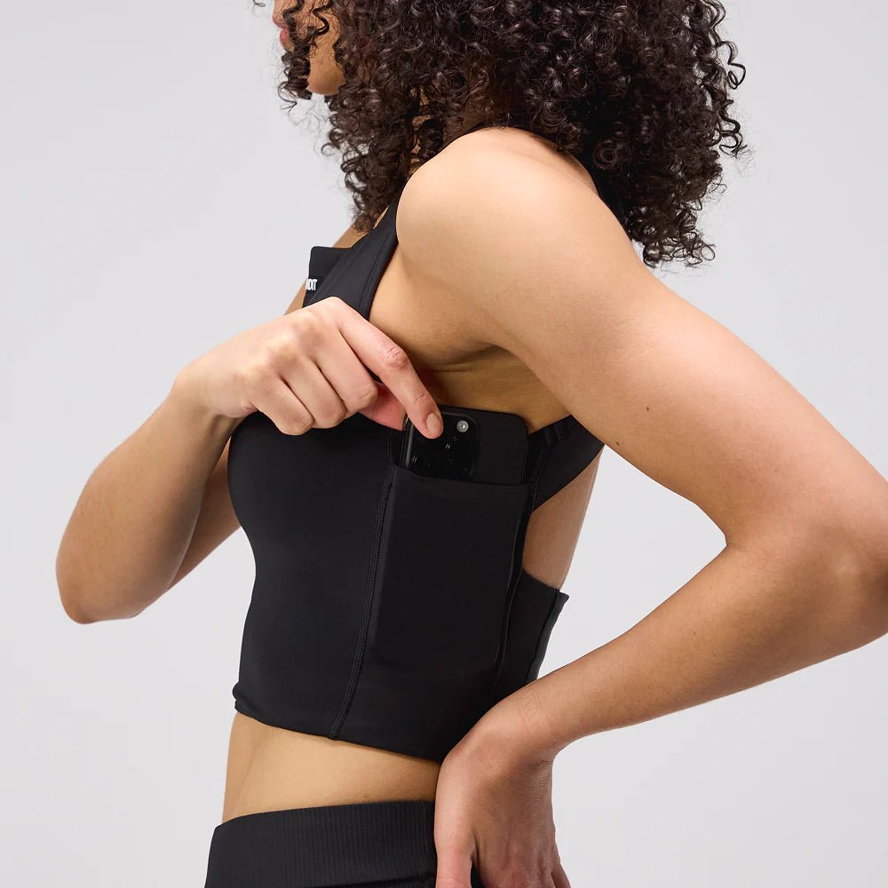 Bandit Stamina™ Iris Crop - Black - Interval Running