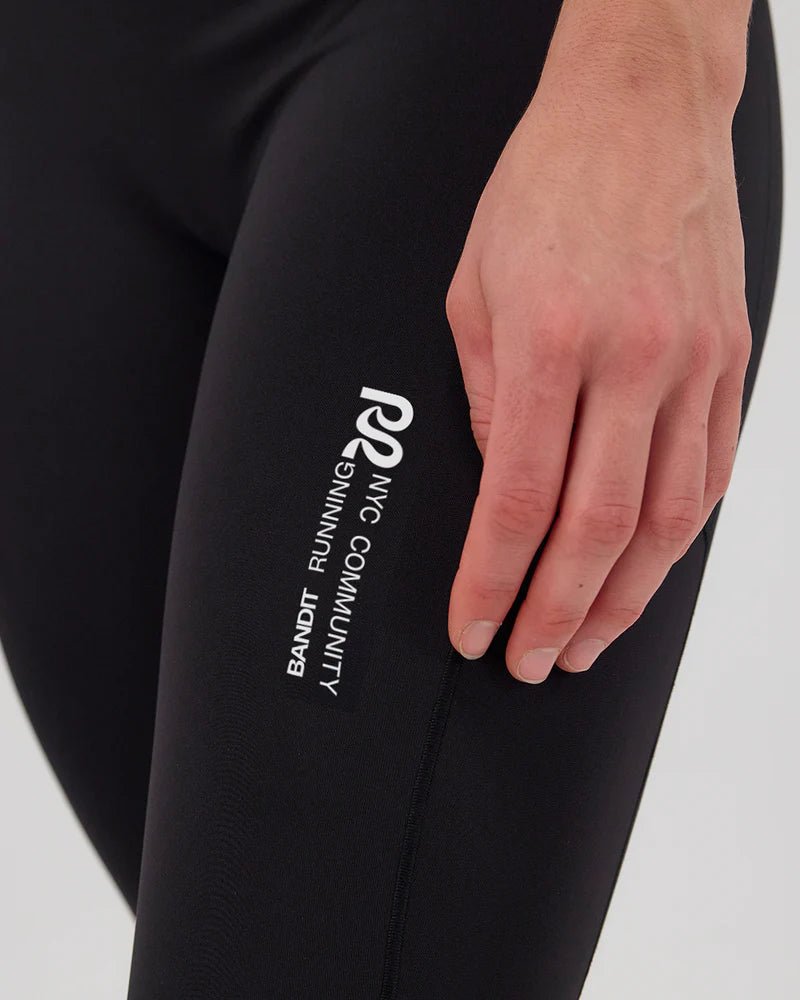 Bandit Stamina™ Pop Stitch™ High Waist Leggings - Black - Interval Running
