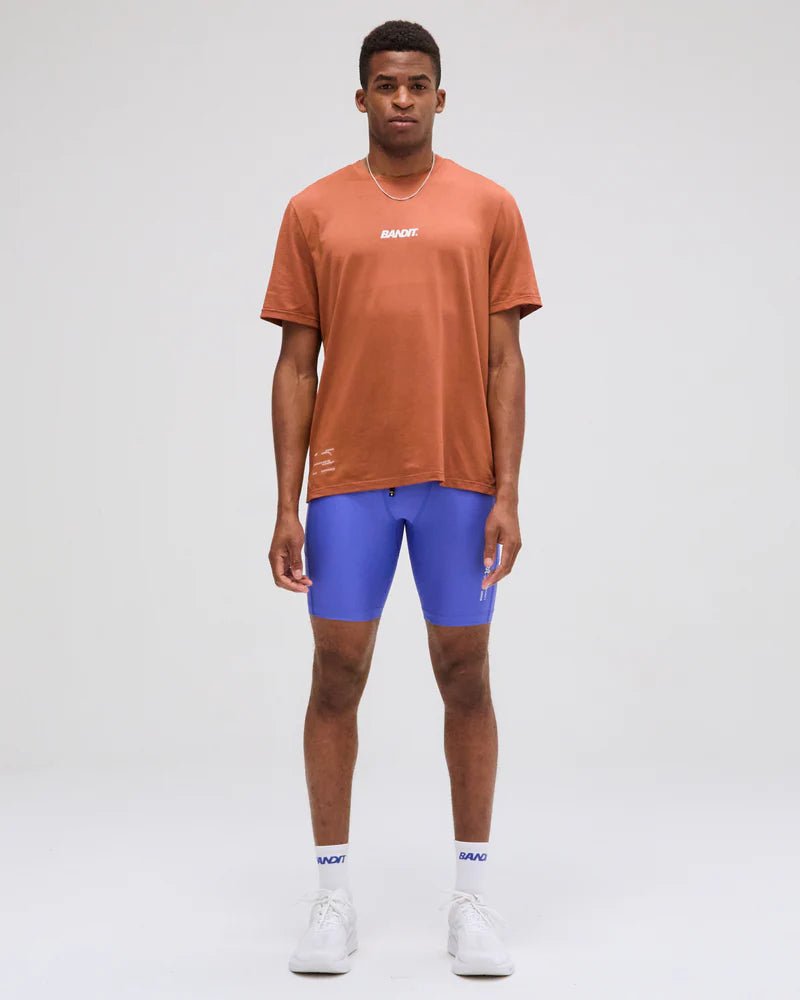 Bandit Superbeam™ 7 Pocket Half Tights - Deep Peri Blue - Interval Running