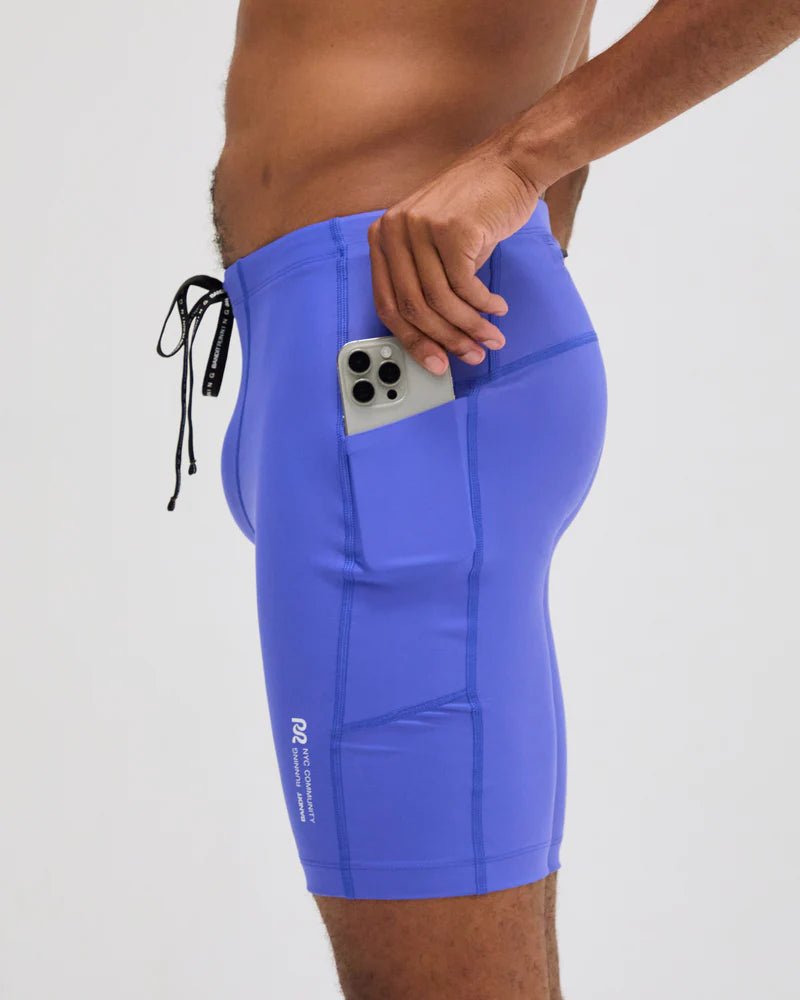 Bandit Superbeam™ 7 Pocket Half Tights - Deep Peri Blue - Interval Running