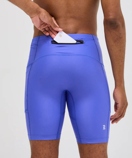 Bandit Superbeam™ 7 Pocket Half Tights - Deep Peri Blue - Interval Running