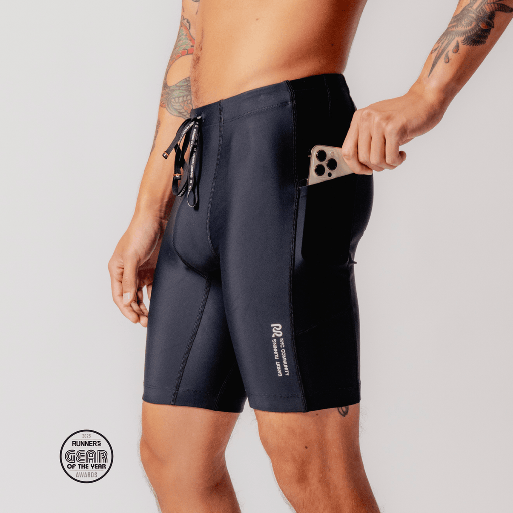 Bandit Superbeam™ Next Gen 7 Pocket Half Tights - Black - Interval Running