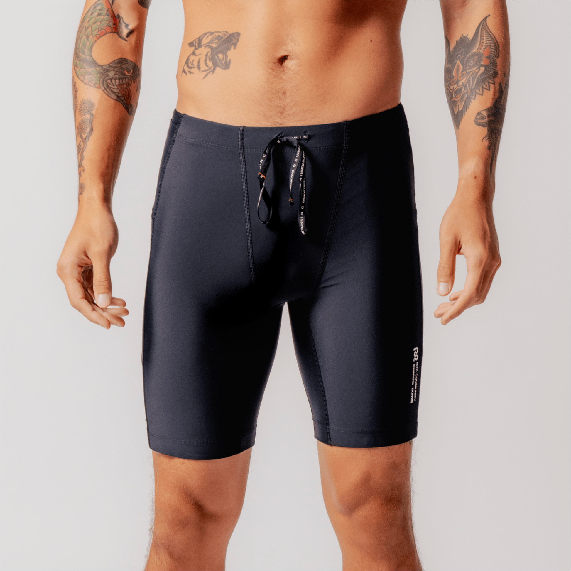 BANDIT RUNNING リブ編みスパッツ Sサイズ Bandit Superbeam™ Next Gen 7 Pocket Half Tights - Black – Interval